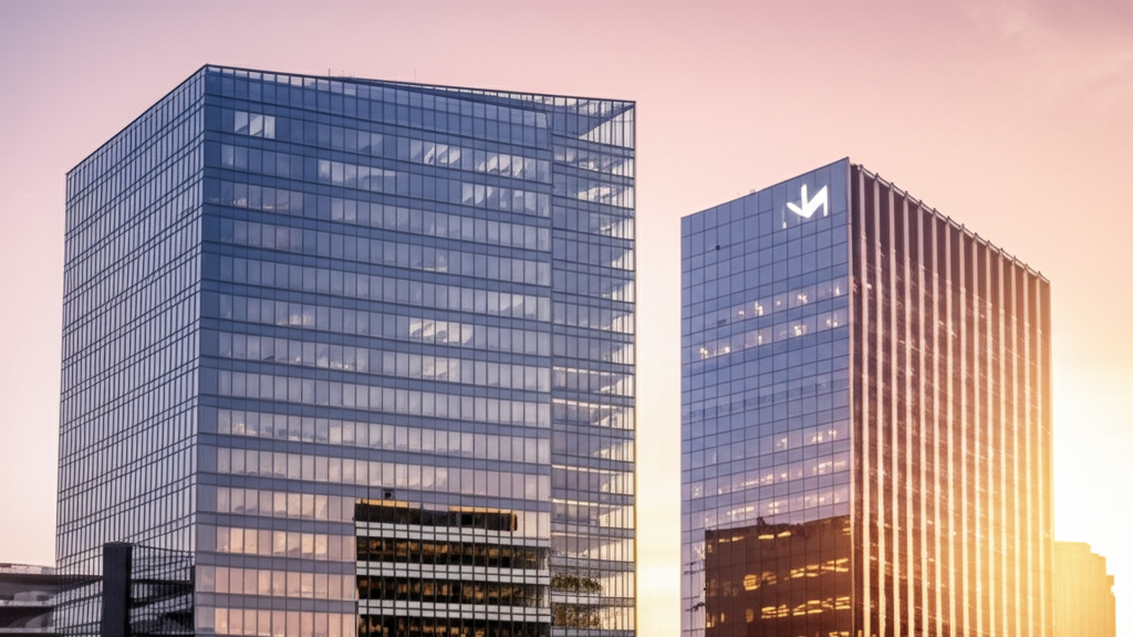 Modern financial district